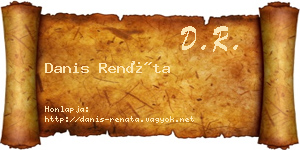 Danis Renáta névjegykártya